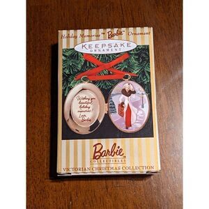 NEW 1995 Victorian Christmas Barbie Collection Hallmark Keepsake Locket Ornament